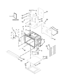 Lower Oven Parts Diagram and Parts List for KEBS207BSS01  KitchenAid Wall Oven
