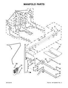 Manifold Parts Diagram and Parts List for 66475123610  Kenmore Range
