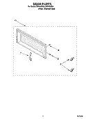 DOOR PARTS Diagram and Parts List for IMH15XRQ2  Whirlpool Microwave