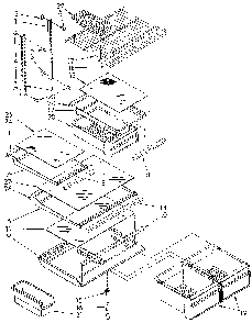 Shelf Diagram and Parts List for ET18GKXSF06  Whirlpool Refrigerator