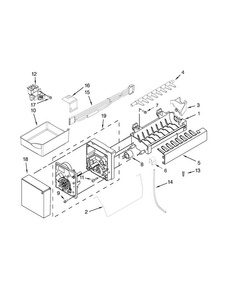 Ice Maker Parts Diagram and Parts List for KRFC300ESS01  KitchenAid Refrigerator