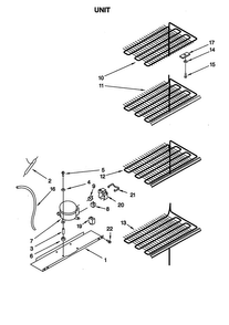 Unit Diagram and Parts List for EV150FXG02  Whirlpool Freezer