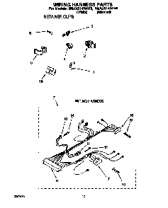 Wiring Harness Diagram and Parts List for 6MAX5143AN0  Whirlpool Washer