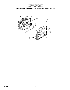 Oven Door Diagram and Parts List for 1446*1A  Roper Range