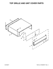 Top Grille And Unit Cover Parts Diagram and Parts List for KBBL206ESS01  KitchenAid Refrigerator
