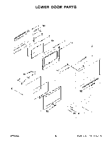 Lower Door Parts Diagram and Parts List for KFED500ESS05  KitchenAid Range