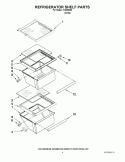 REFRIGERATOR SHELF PARTS Diagram and Parts List for IVS225302  Inglis Refrigerator
