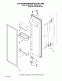 REFRIGERATOR DOOR PARTS Diagram and Parts List for 5ED5FHKXVQ00  Whirlpool Refrigerator