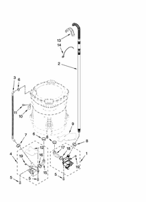 Pump Parts, Optional Parts (not Included) Diagram and Parts List for 11027086600  Kenmore Washer