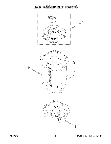Jar Assembly Parts Diagram and Parts List for KSB4026BE0  KitchenAid Blender