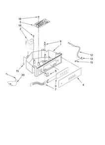 Control Panel Parts Diagram and Parts List for 10689589702  Kenmore Ice Maker