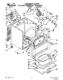 SECTION Diagram and Parts List for LEV5638AW0  Whirlpool Dryer