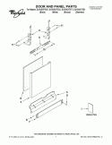 Part Location Diagram of W10274891 Whirlpool Door Panel - White