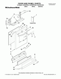 DOOR AND PANEL PARTS Diagram and Parts List for KUDC20CVBL3  KitchenAid Dishwasher