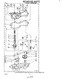 GEARCASE Diagram and Parts List for LA6800XKW1  Whirlpool Washer