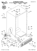 CABINET PARTS Diagram and Parts List for ED2SHAXMB00  Whirlpool Refrigerator