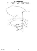 HEATER PARTS Diagram and Parts List for KUDK03ITBT0  KitchenAid Dishwasher