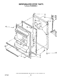 REFRIGERATOR DOOR, NOT ILLUSTRATED Diagram and Parts List for ET18NKXRWR3  Whirlpool Refrigerator