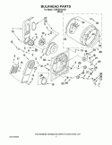 BULKHEAD PARTS Diagram and Parts List for 1CWED5100VQ1  Whirlpool Dryer