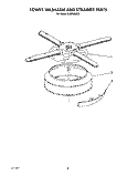 LOWER WASHARM AND STRAINER Diagram and Parts List for KUDP22GT3  KitchenAid Dishwasher
