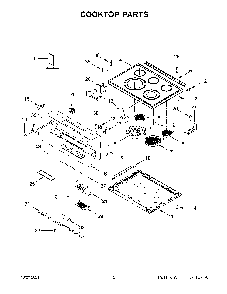 Cooktop Parts Diagram and Parts List for YKSEG700ESS4  KitchenAid Range