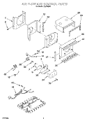 AIR FLOW AND CONTROL Diagram and Parts List for CA5WM00  Crosley Air Conditioner