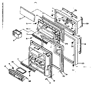 Door Parts Diagram and Parts List for 106T16E  Kenmore Refrigerator