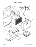 UNIT PARTS Diagram and Parts List for 5VEL88TRAQ00  Whirlpool Refrigerator
