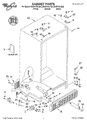 CABINET, LITERATURE Diagram and Parts List for GD5SHAXLB00  Whirlpool Refrigerator