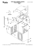 TOP AND CABINET PARTS Diagram and Parts List for 3LWTW4740YQ0  Whirlpool Washer
