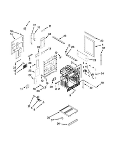 Chassis Parts Diagram and Parts List for WGE755C0BS01  Whirlpool Range