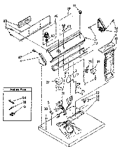 Top And Console Diagram and Parts List for LG5801XSN2  Whirlpool Dryer