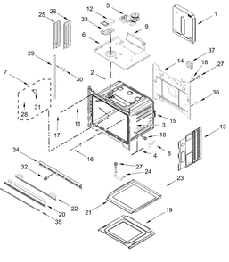 Oven Parts Diagram and Parts List for JOESC330RL00  Whirlpool Wall Oven