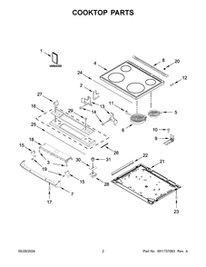 Part Location Diagram of W11508917 Whirlpool Quick Start Guide