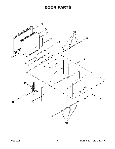 Door Parts Diagram and Parts List for KSGB900ESS5  KitchenAid Range