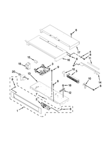 Control Panel Parts Diagram and Parts List for KEBS179BBL01  KitchenAid Wall Oven