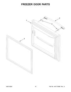 06 - Freezer Door Parts Diagram and Parts List for ABB2224BRM05  Whirlpool Refrigerator