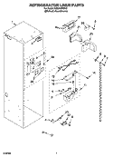 REFRIGERATOR LINER PARTS Diagram and Parts List for KSSO48FMX01  KitchenAid Refrigerator