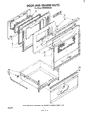 DOOR AND DRAWER Diagram and Parts List for RM975PXLW1  Whirlpool Microwave Oven Combo