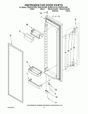REFRIGERATOR DOOR PARTS Diagram and Parts List for GD5RVAXVQ05  Whirlpool Refrigerator