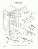 LINER PARTS Diagram and Parts List for EWT8502A00  Whirlpool Refrigerator