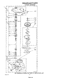 GEARCASE Diagram and Parts List for LA6055XSW1  Whirlpool Washer