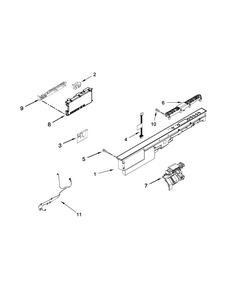 Control Panel And Latch Parts Diagram and Parts List for 66513693N411  Kenmore Dishwasher