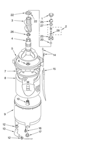 Tub And Basket Parts Diagram and Parts List for 11088752794  Kenmore Washer Dryer Combo