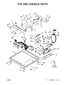 Top and console parts Diagram and Parts List for 11081932511  Kenmore Dryer