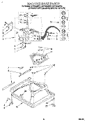 MACHINE BASE Diagram and Parts List for 8LSC6244BN1  Whirlpool Washer