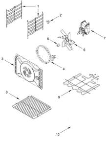 Internal Oven Parts Diagram and Parts List for WOS52ES4MB01 WOS52ES4MZ01-WOS52ES4MW01 Whirlpool Wall Oven