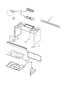 Cabinet And Installation Parts Diagram and Parts List for KHMC1857BSS1  KitchenAid Microwave