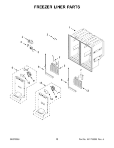 Part Location Diagram of W11727933 Whirlpool MOTOR-EVAP