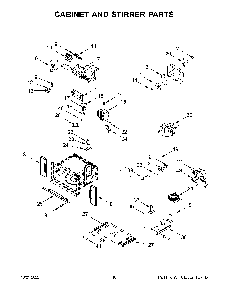 Cabinet And Stirrer Parts Diagram and Parts List for KOCE500ESS20  KitchenAid Microwave Oven Combo